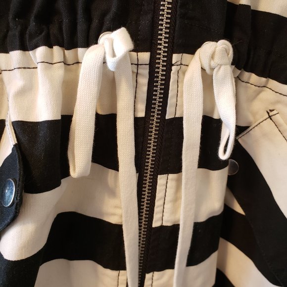 🍋Gap Black & White Striped Zip-up Jacket - Picture 3 of 10